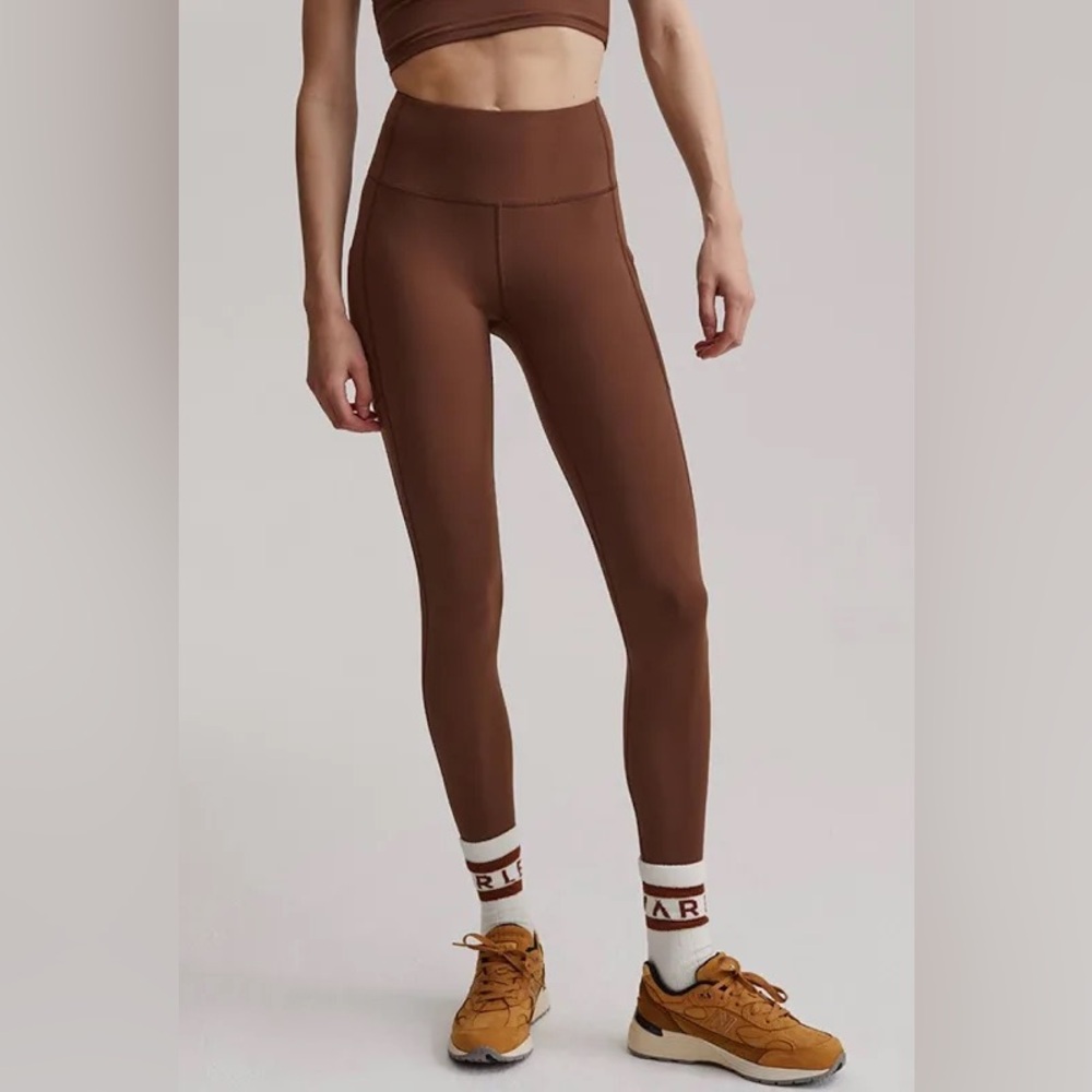 Varley Let’s Go High-Rise Pocket Leggings Brown Women’s Size XS